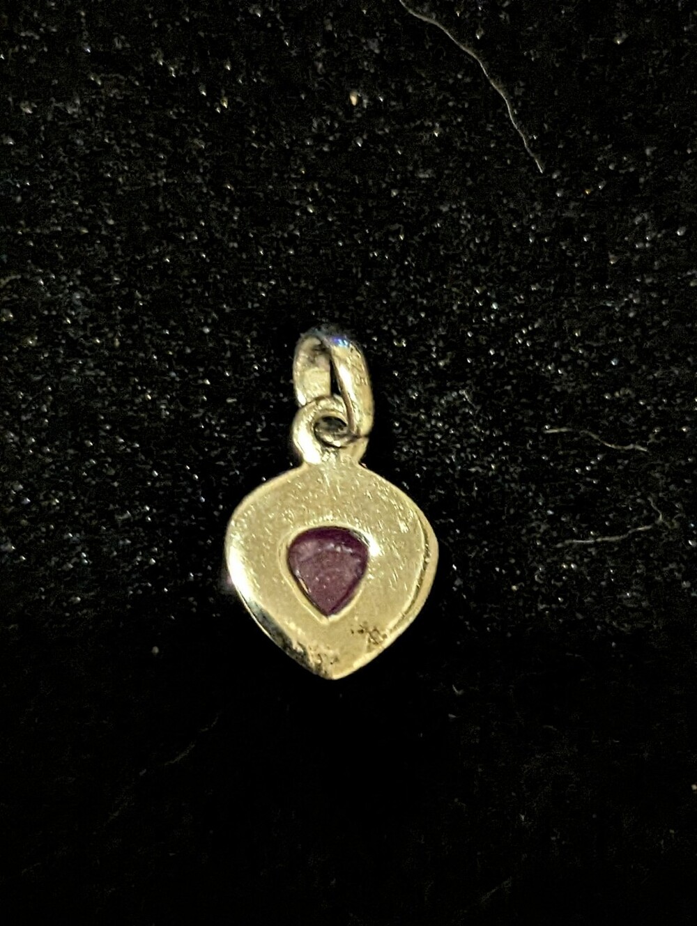 Sterling Silver Heart Pendant with Pink Tourmaline Gemstone - Picture 7 of 7